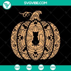 Pumpkin Cat SVG, Black Cat SVG, Halloween Fall SVG