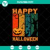 Halloween pumpkin SVG design with scary and happy Halloween elements, perfect for October 31 decorations.