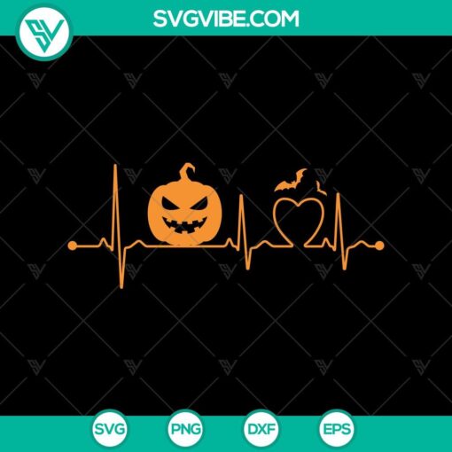 pumpkin heart beat svg halloween svg scary svg oct 31 svg