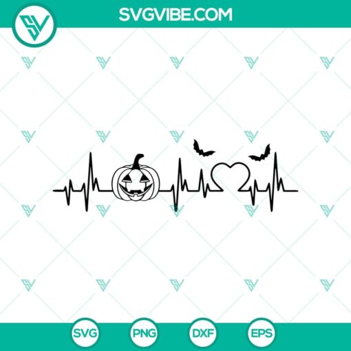 pumpkin heart beat svg pumpkin halloween svg halloween svg