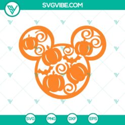 Halloween, SVG Files, Walt Disney SVG, Pumpkin Mickey Head SVG, Mickey Head SVG 14