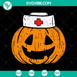 Pumpkin Nurse Halloween SVG illustration perfect for DIY projects.
