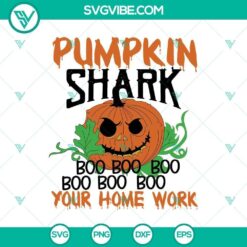 Pumpkin Shark Boo Boo Boo Boo Boo Boo Yo SVG, Scary SVG, Halloween SVG