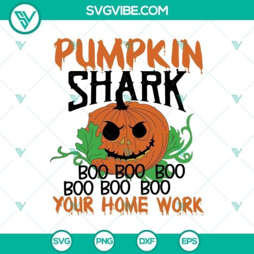 pumpkin shark boo boo boo boo boo boo yo svg scary svg halloween svg