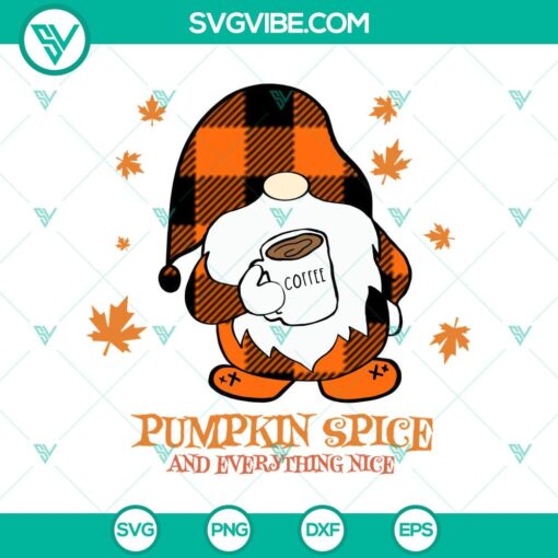 pumpkin spice and everything nice svg gnomes svg halloween pumpkin svg