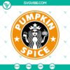 Pumpkin Spice and Scary Halloween SVG with festive design elements perfect for autumn crafting projects.