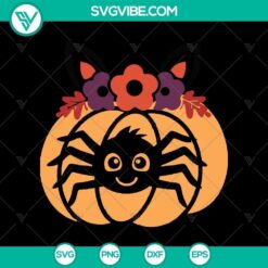 Pumpkin spooky Halloween SVG with horror and scary elements ideal for Halloween decorations and crafting projects.