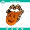Spooky Halloween Pumpkin Tongue SVG with detailed design perfect for holiday crafting projects.