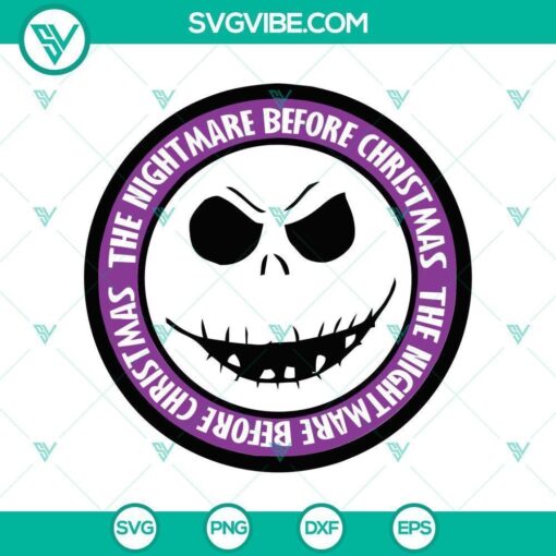 purple logo the nightmare before christmas svg nightmare svg halloween svg