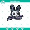 Rabbit skull with outside fang SVG, perfect for Halloween decorations and crafts.