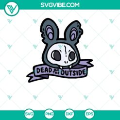 Rabbit Skull Dead On SVG, The Outside Fang Rabbit SVG, Halloween SVG