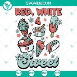 Red White And Sweet SVG DXF EPS PNG Files