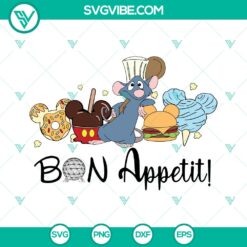 Remy Bon Appetit Epcot Food and Wine Festival SVG | Disney Foodie Cut Files