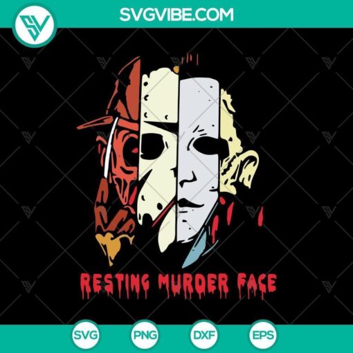 resting murder face halloween svg scary svg halloween svg