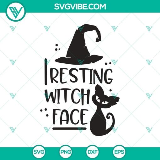 resting witch face svg halloween svg boo svg witch svg