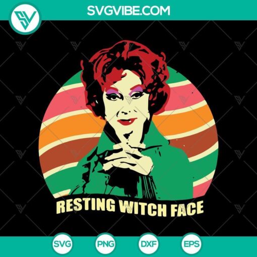 resting witch face svg scary svg halloween svg