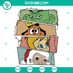 Retro Christmas Characters SVG DXF EPS PNG Files