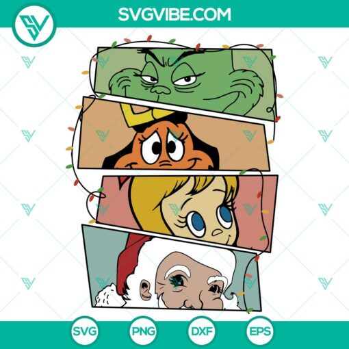 retro christmas characters svg dxf eps png files