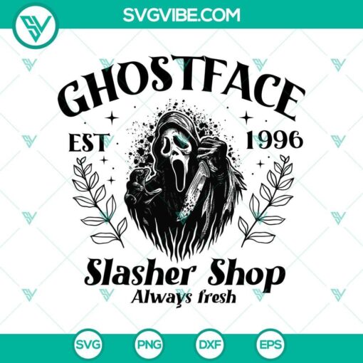 retro halloween ghostface horror svg dxf eps png cut files