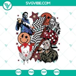 Halloween, Movies, SVG Files, Retro Halloween Horror Characters SVG DXF EPS PNG 7