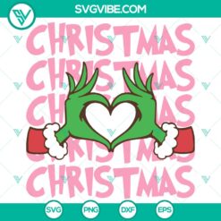 Retro Pink Grnichmas SVG DXF EPS PNG Files