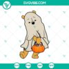 Retro Pooh Ghost Halloween SVG DXF EPS PNG Cut Files for Cricut & Silhouette Designs. Spooky Winnie the Pooh Halloween theme.