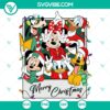 Retro vintage Mickey and Friends Christmas SVG, featuring classic Disney characters in festive holiday theme. Perfect for holiday crafts.