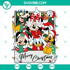 Retro Vintage Mickey And Friends Christmas SVG