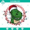 Rex Toy Story Christmas themed digital files for crafting. SVG, DXF, EPS, PNG formats. Ideal for holiday projects.