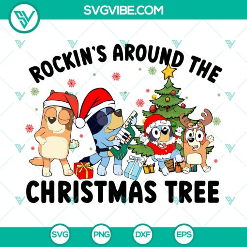 rockin 8217 around the christmas tree svg dxf eps png files