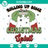 Christmas spirit SVG with rolling pin, gingerbread cookies, and festive elements in SVG, DXF, EPS, and PNG files.