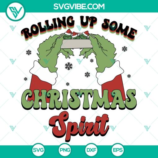 rolling up some christmas spirit svg dxf eps png files