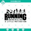 Halloween-themed SVG design for running enthusiasts, featuring motivational text. Happy Halloween SVG for digital use.