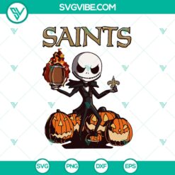 Halloween, NFL SVG, SVG Files, The Nightmare Before Christmas SVG, Saints Jack 1