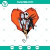 Sally and Jack Skellington Heart SVG design for Halloween. Nightmare Before Christmas theme SVG for crafts.