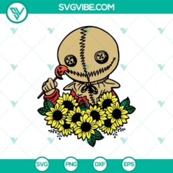 Sam Trick Or Treat Sunflower SVG, Sam Horror SVG, Halloween SVG