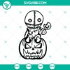 Sam with Pumpkin SVG, Sam Trick or Treat SVG, Halloween design featuring a cartoon character holding a pumpkin, great for festive decorations.