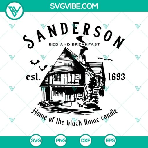 sanderson home of the black flame candle svg sanderson house svg halloween svg