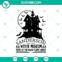 Sanderson Witch Museum Home Of The Black Flame Candle SVG, Scary Mansion SVG, Halloween SVG