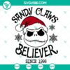 Sandy Claws believer SVG with merry Christmas and Santa Claus design for holiday crafting projects.