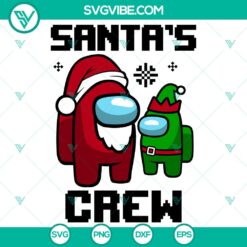 Santa’s Crew SVG, Among Imposter SVG, Merry Christmas SVG