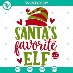 Santa’s Favorite Elf SVG, Merry Christmas SVG, Santa Claus SVG, Christmas SVG File