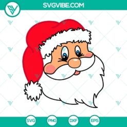 Santa Face SVG, Santa Christmas SVG, Ho Ho Ho SVG