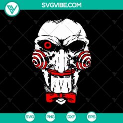 Saw horror face SVG featuring horror movie characters. Perfect for Halloween projects.
