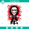 Saw Ride Bicycle SVG featuring Horror Characters for Halloween. Perfect for spooky projects and crafts.