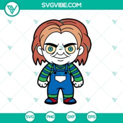 Chucky horror SVG featuring a scary face, perfect for Halloween crafts and designs.