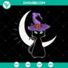 Scary Halloween black cat with witch hat SVG design for Halloween decor, Halloween parties. Wicked Halloween SVG illustration.