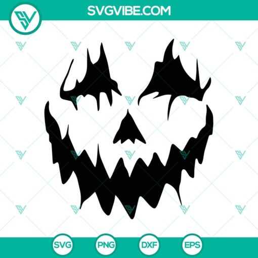 scary pumpkin face svg scary face svg halloween face svg