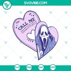 Scream Call Me Halloween SVG DXF EPS PNG Cut Files, Halloween SVG File, Halloween Cricut &amp; Silhouette Designs