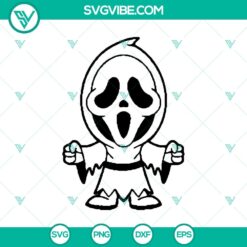 Scream Ghost Chibi Characters SVG, Horror Characters SVG, Halloween SVG